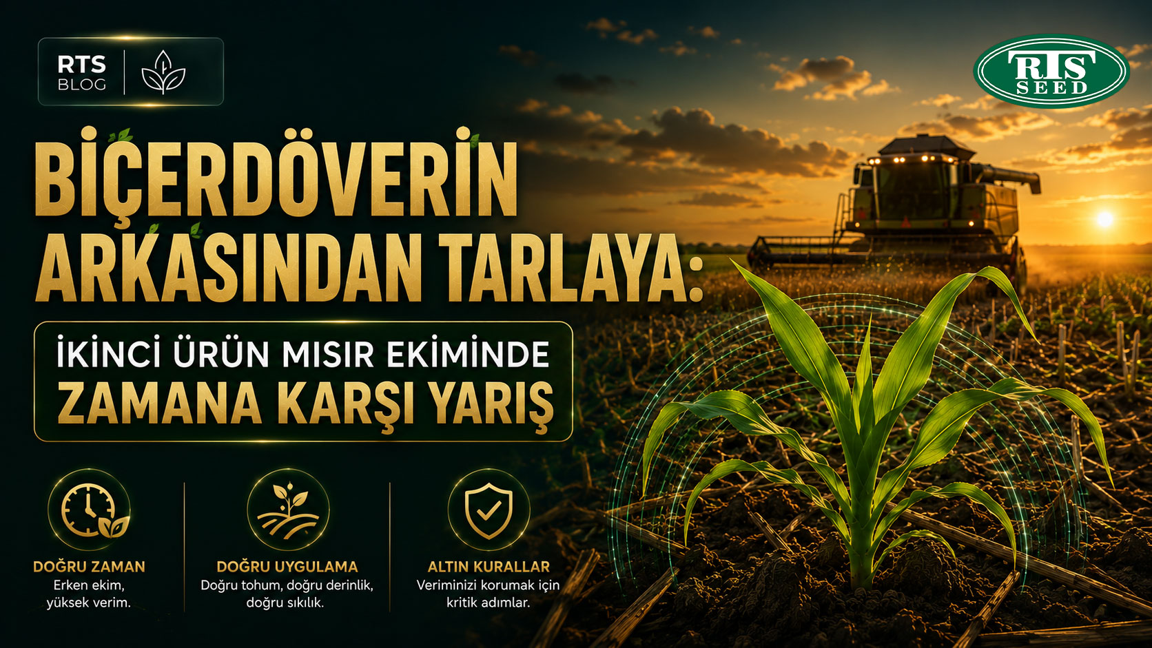 Biçerdöverin Arkasından Tarlaya: İkinci Ürün Mısır Ekiminde Zamana Karşı Yarış ve Altın Kurallar