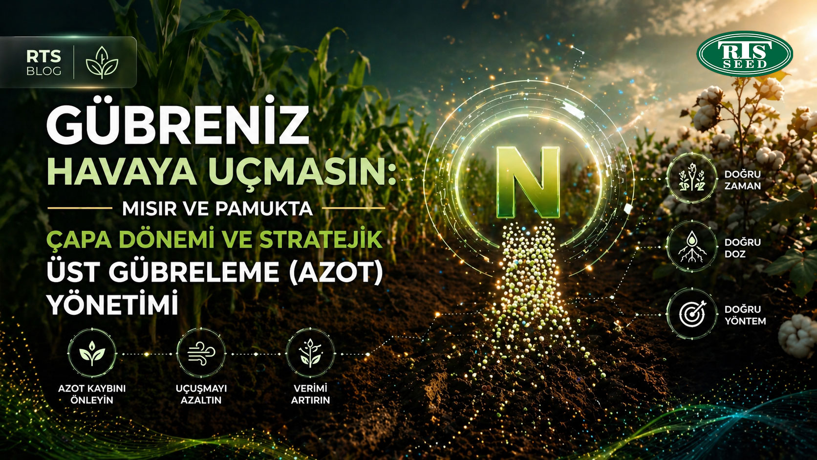Gübreniz Havaya Uçmasın: Mısır ve Pamukta Çapa Dönemi ve Stratejik Üst Gübreleme (Azot) Yönetimi