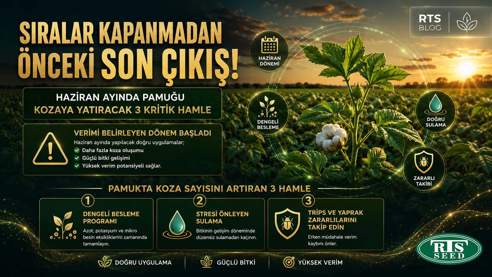 Sıralar Kapanmadan Önceki Son Çıkış: Haziran Ayında Pamuğu Kozaya Yatıracak 3 Kritik Hamle